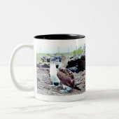Blauer Vogel Zweifarbige Tasse (Links)