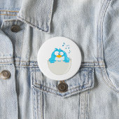 Blauer Vogelschlag Button