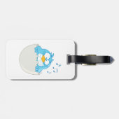 Blauer Vogelschlag Gepäckanhänger (Rückseite horizontal)