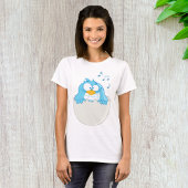 Blauer Vogelschlag T-Shirt