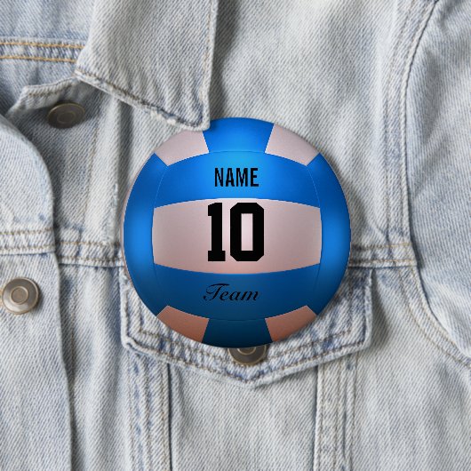 Blauer Volleyball Button (Beispiel)
