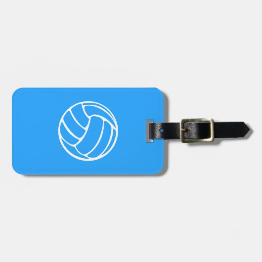 Blauer Volleyball-Gepäckanhänger Gepäckanhänger (Vorderseite horizontal)