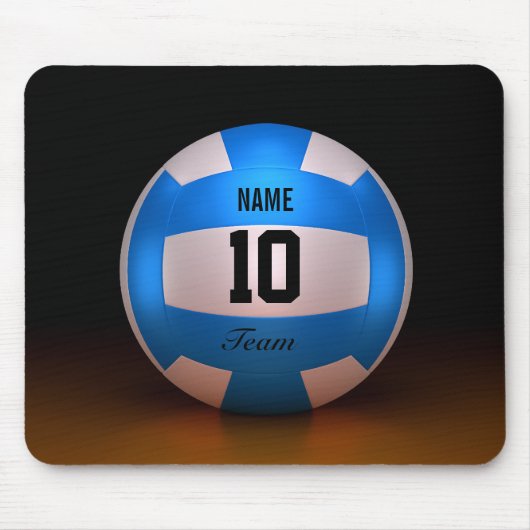 Blauer Volleyball Mousepad (Vorne)