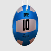 Blauer Volleyball Ornament (Vorderseite)
