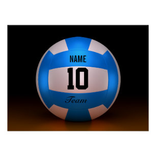 Blauer Volleyball Poster