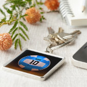 Blauer Volleyball Schlüsselanhänger (Seite)