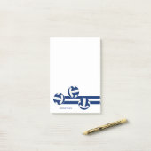 Blauer Volleyball-Sondername für Sportler oder Tra Post-it Klebezettel (Auf Schreibtisch)