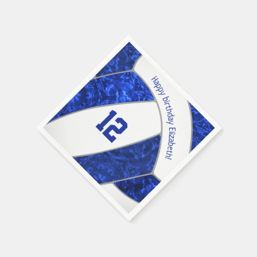 Blauer Volleyballsport Serviette (Ecke)