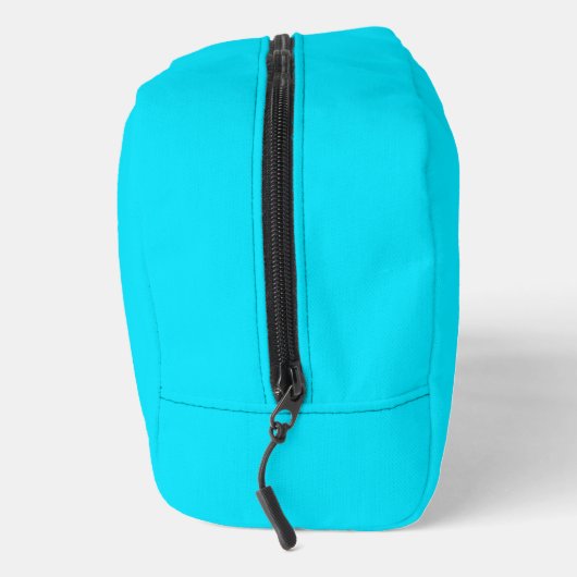 Blauer Vollfarben Neon Monogramm Moderne Mode Waschbeutel (Rechts)