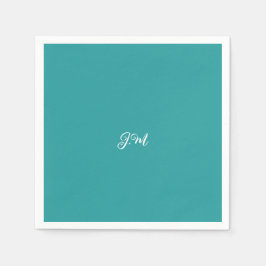 Blauer Vollfarben Trendpastellname Serviette