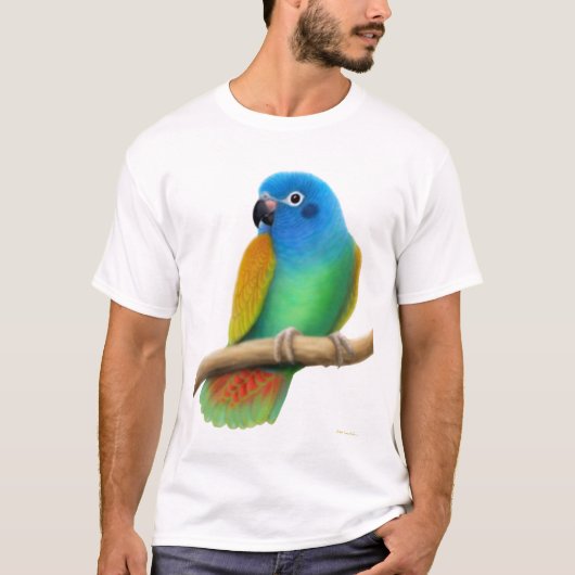 Blauer vorangegangener Pionus Papageien-T - Shirt (Vorderseite)