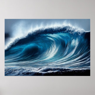 Blauer Vortex Poster