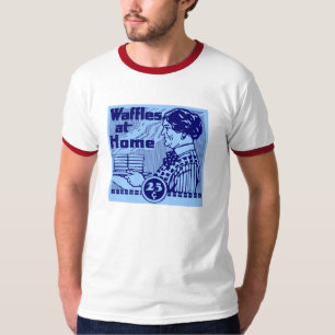Blauer "WAFFELN" T - Shirt