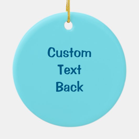 Blauer Wagen mit Bläschen Keramik Ornament (Hinten)