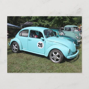 Blauer Wagen Postkarte