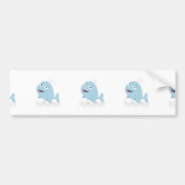 Blauer Wal Autoaufkleber (Vorne)