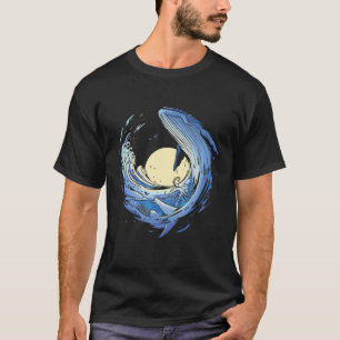 Blauer Wal Buckelwal Meer Meeres Tier Ozean T-Shirt
