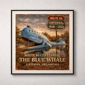 Blauer Wal Catoosa Oklahoma Centennial Poster