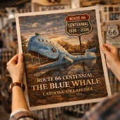 Blauer Wal Catoosa Oklahoma Centennial Poster