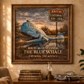 Blauer Wal Catoosa Oklahoma Centennial Poster