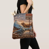 Blauer Wal Catoosa Route 66 Oklahoma Geschenk Tasche (Von Nahem)