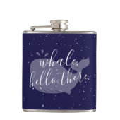 Blauer Wal, Hallo da Flasche Flachmann (Vorderseite)