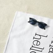 Blauer Wal Hallo Preppy Strandtuch (Beispiel)