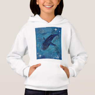 Blauer Wal Hoodie bedruckt auf beiden Seiten
