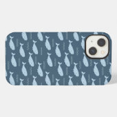 Blauer Wal iPhone Hülle (Rückseite (Horizontal))