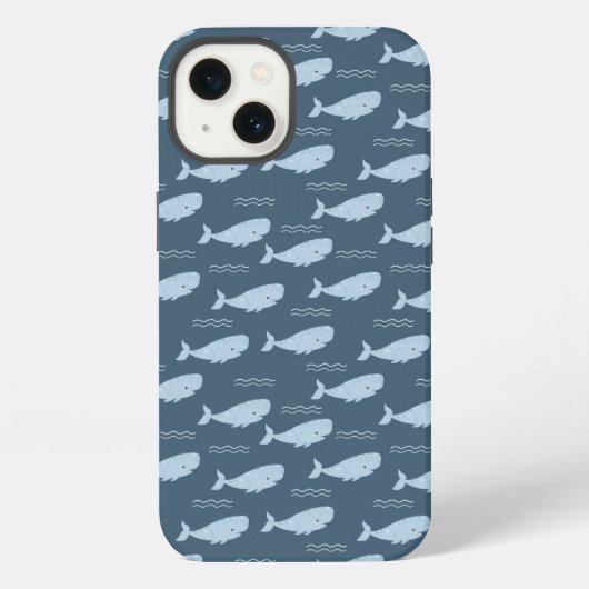 Blauer Wal iPhone Hülle (Rückseite)