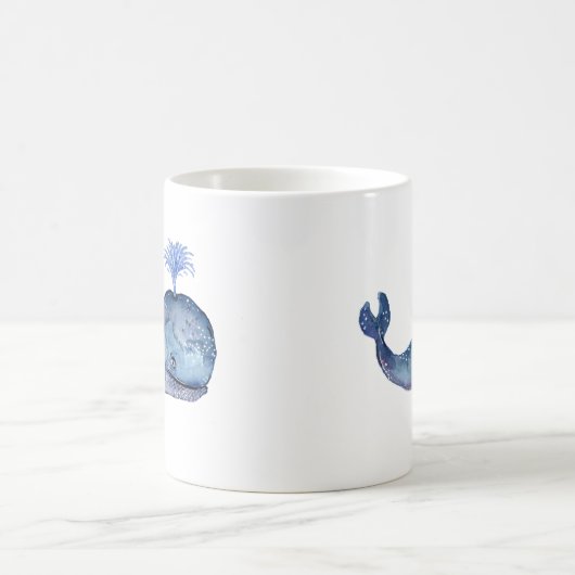 Blauer Wal Kaffeetasse (Mittel)