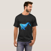Blauer Wal mit Wolken T-Shirt (Vorne ganz)