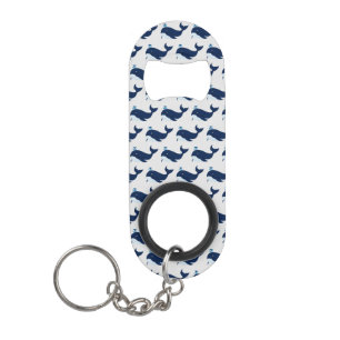 Blauer Wal, nautisch Mini Flaschenöffner