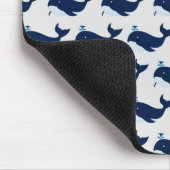 Blauer Wal, nautisch Mousepad (Ecke)