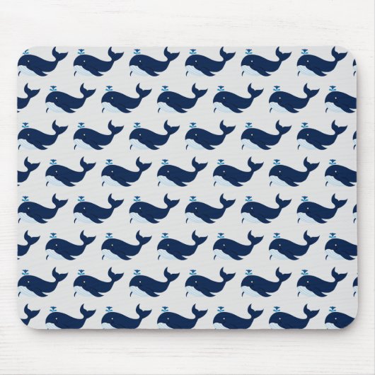 Blauer Wal, nautisch Mousepad (Vorne)