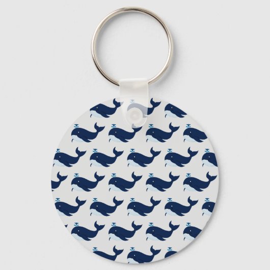 Blauer Wal, nautisch Schlüsselanhänger (Vorderseite)