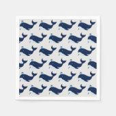 Blauer Wal, nautisch Serviette (Vorderseite)