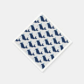 Blauer Wal, nautisch Serviette (Ecke)