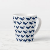 Blauer Wal, nautische Latte-Tasse Milchtasse (Rechte Ecke)