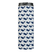 Blauer Wal, nautischer Thermaltumbler Thermosbecher (Rückseite)