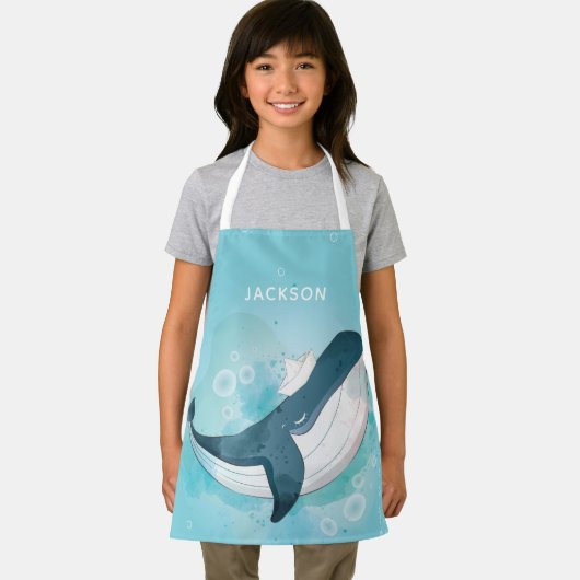 Blauer Wal Personalisiert Schürze (Insitu)