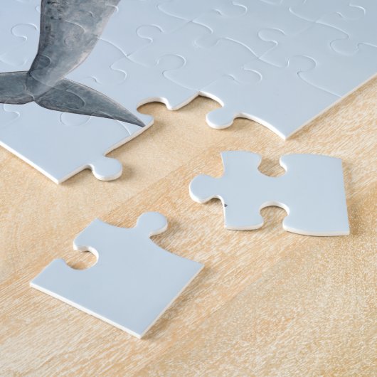 Blauer Wal Puzzle (Seite)