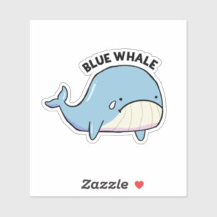 Blauer Wal Sad Whale Pun Die Cut Aufkleber