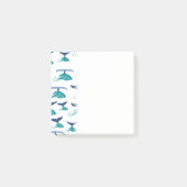 Blauer Wal Schwanz Waves Sea Animal Ocean Marine Post-it Klebezettel (Vorderseite)