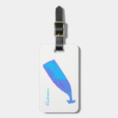Blauer Wal schwimmen Thunder_Cove jede Farbe Gepäckanhänger (Vorderseite vertikal)