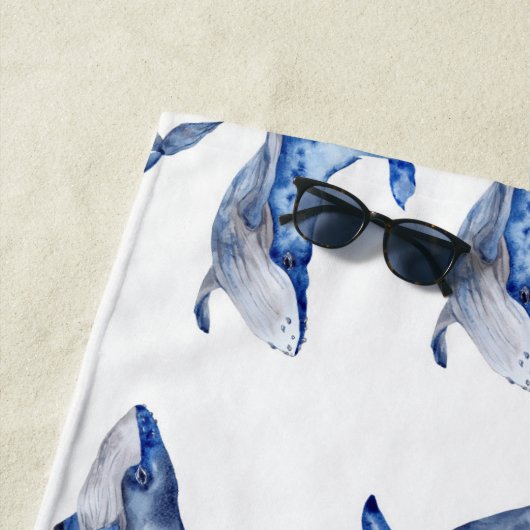 Blauer Wal Sea Life Strandtuch (Beispiel)