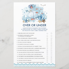 Blauer Wal über oder unter dem Spiel