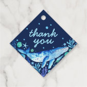 Blauer Wal unter dem Meer Vielen Dank Geschenkanhänger (Rückseite)