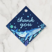 Blauer Wal unter dem Meer Vielen Dank Geschenkanhänger (Vorderseite)