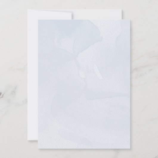 Blauer Wal unter Meer Babydusche Einladung (Rückseite)